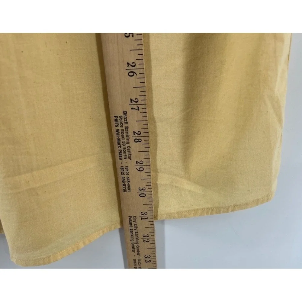 Banana Republic Shirt Men XL Tall Yellow Organic Cotton Slim Fit Beach Preppy